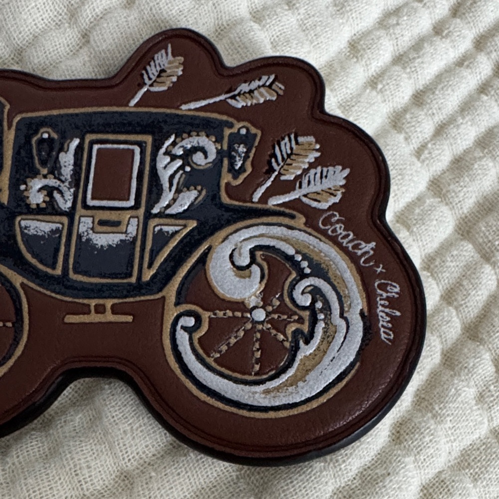 Coach Chelsea Champlain Skeleton Horse Brown Carriage Keychain - Picture 3 of 7